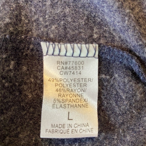 Chaser Navy Blue Scattered Heart Print Pullover Sweatshirt Size L - Picture 5 of 5